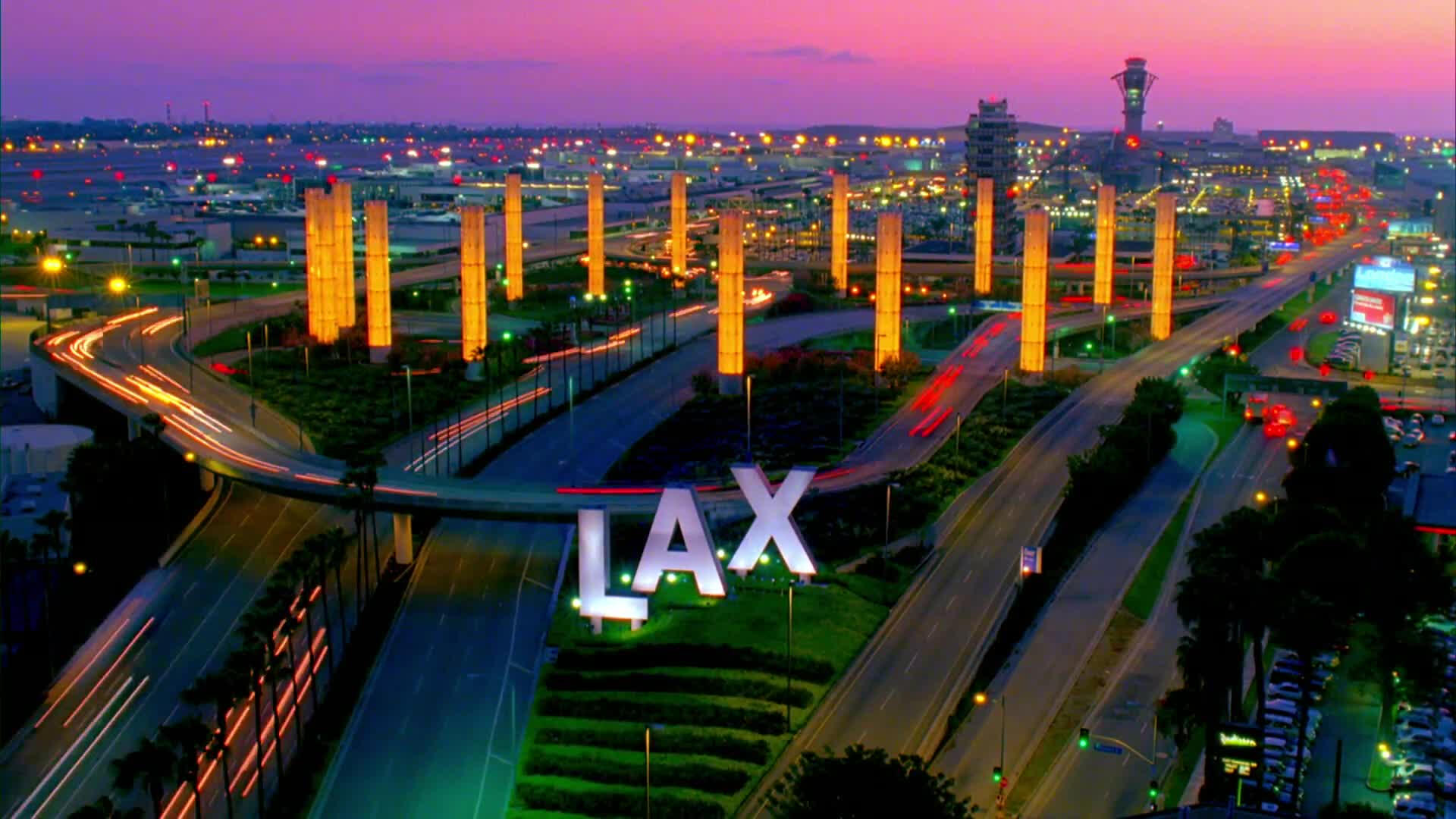 Sky View of LAX Entrance